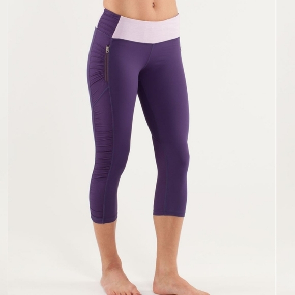 Lululemon Run: In The Sun Crop Concord Grape / Rose Quartz - Picture 1 of 16